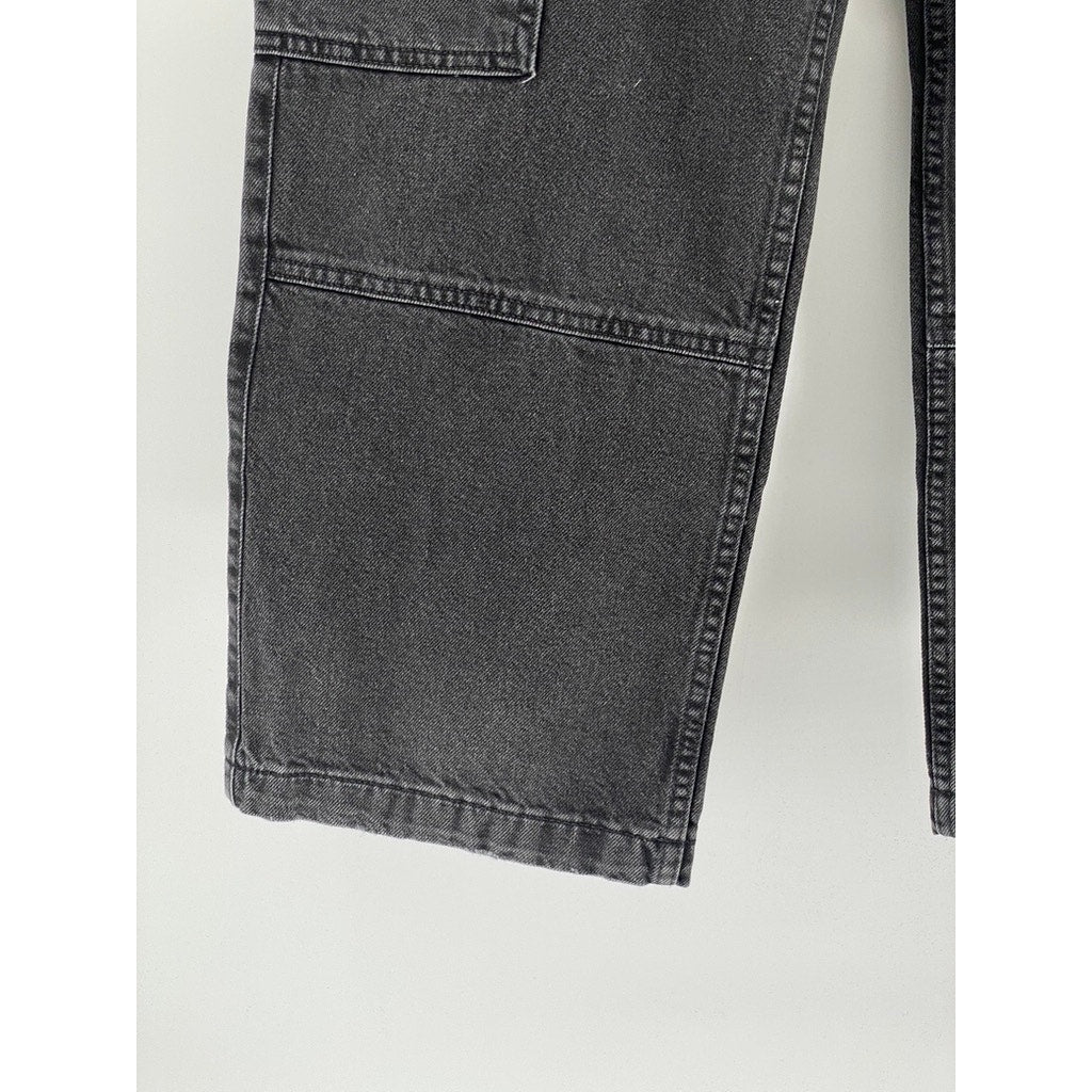 AEROPOSTALE Men's Black Straight-Leg Relaxed Denim Cargo Jean SZ M