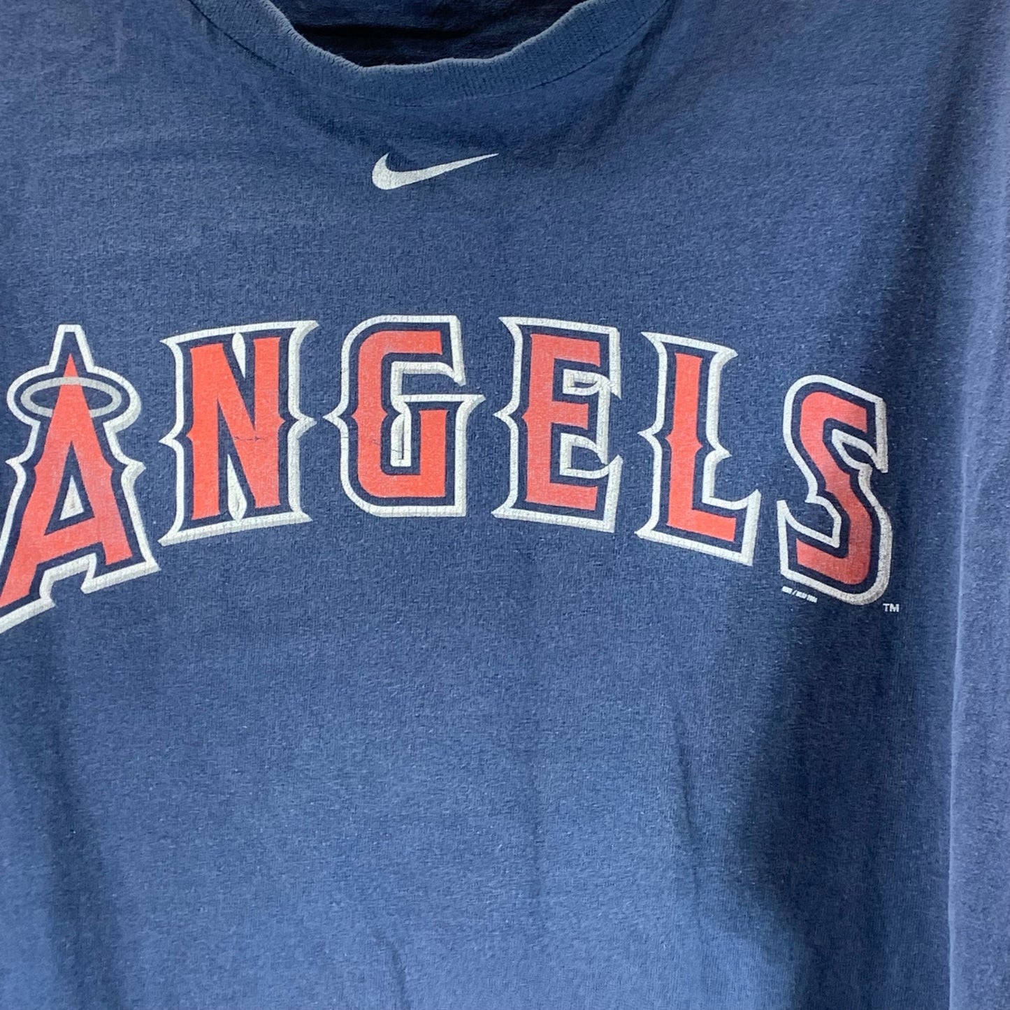 NIKE Men's Navy Angels Logo Crewneck Short Sleeve T-Shirt SZ 2XL
