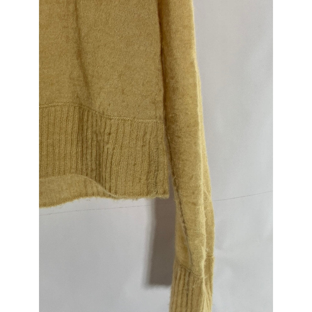 ZARA Women's Tan Crewneck Knit Wool-Blend Pullover Sweater SZ M