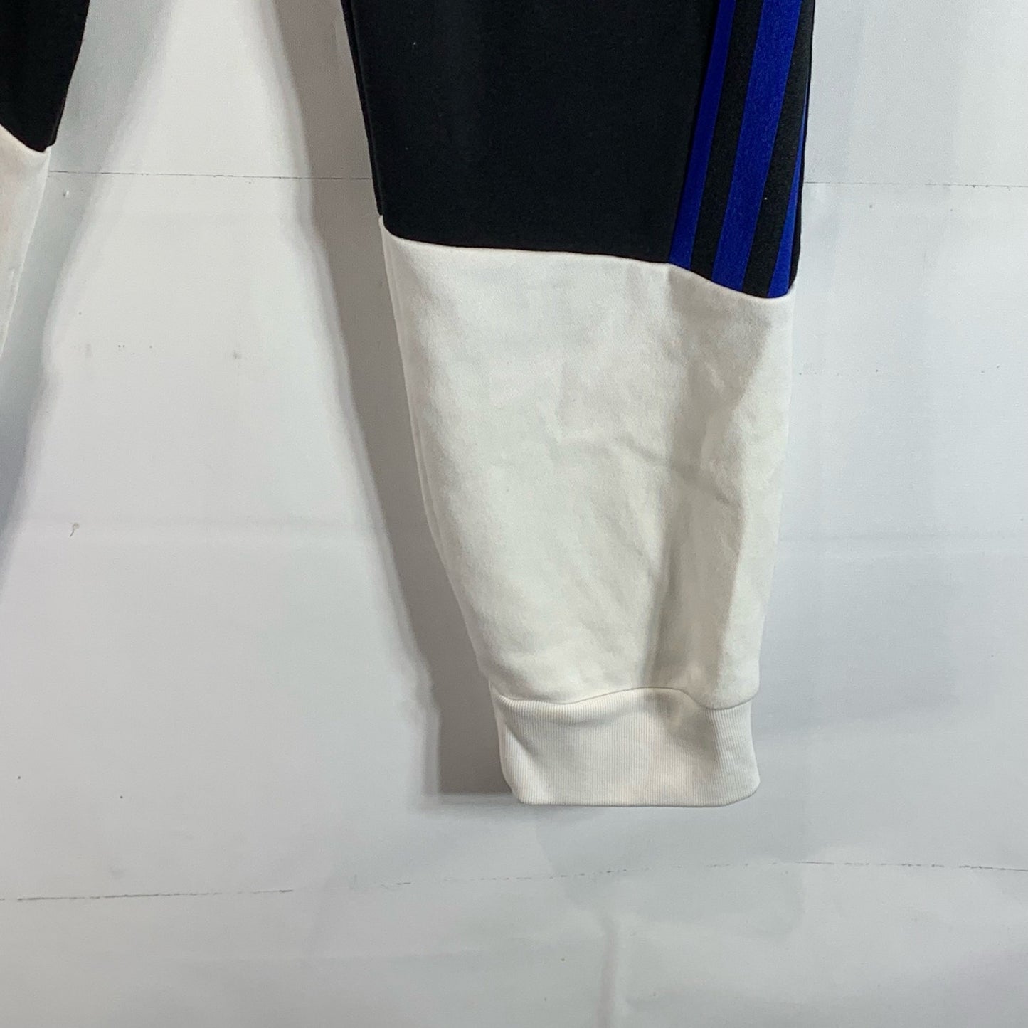 ADIDAS Men's Black/Blue/White Colorblock Fleece Drawstring Pull-On Pants SZ 2XL