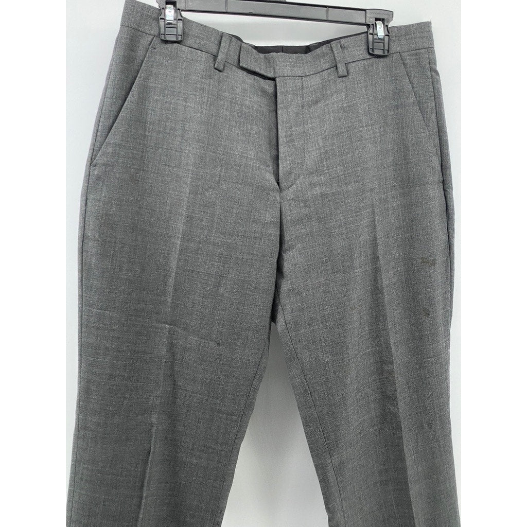 ACNE Men's Charcoal Wool Aktie Straight-Leg Pants SZ 48(US32)