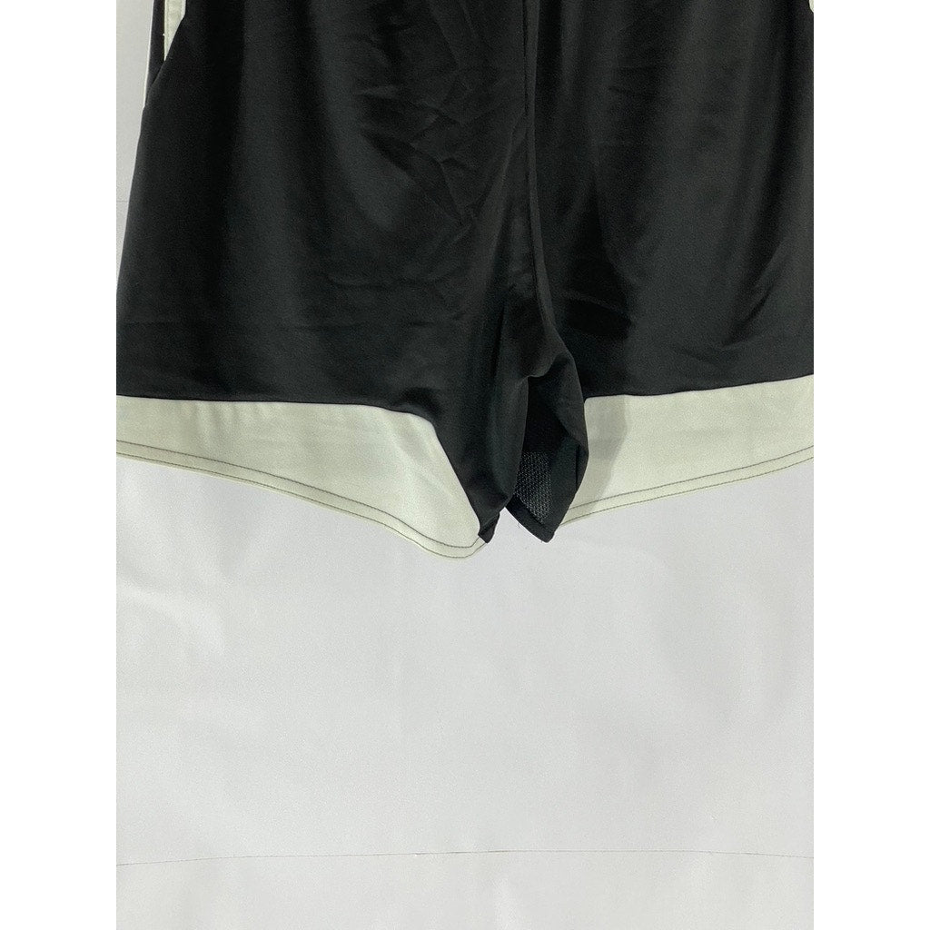 ADIDAS Girls' Black-White Clima Cool Active Shorts SZ S