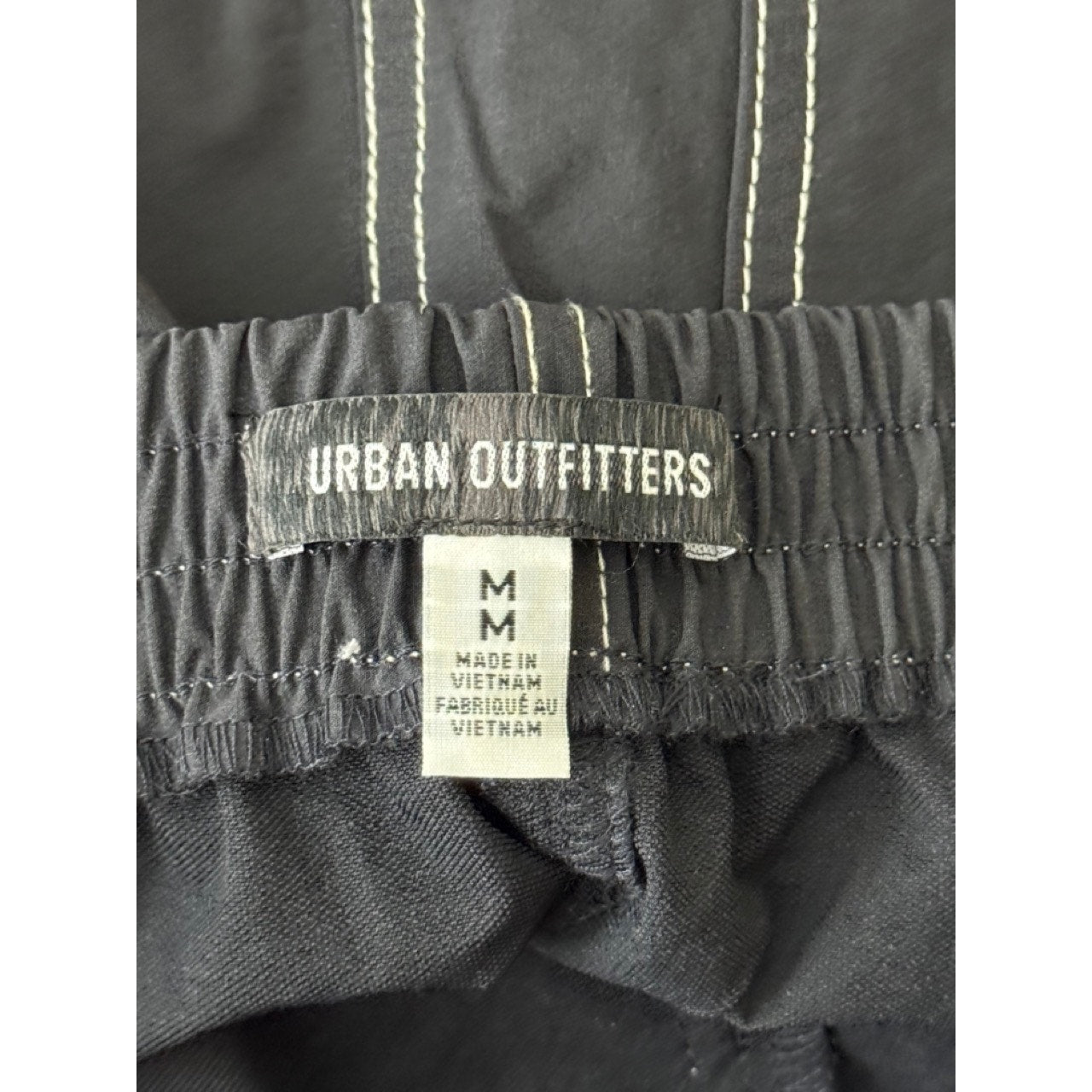 URBAN OUTFITTERS Women's Black Nylon Skate Fit Straight-Leg Carpenter Pants SZ M