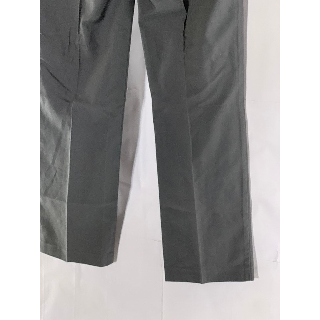 CALVIN KLEIN Women's Gray Straight-Leg Flat Front Dress Pants SZ 6