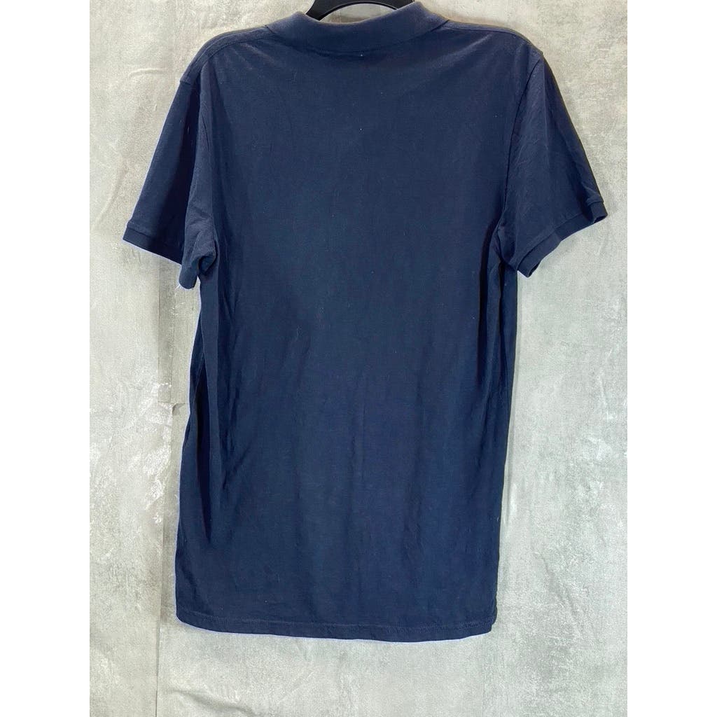 AMERICAN EAGLE OUTFITTERS Men's Navy Slim-Fit Short Sleeve Polo Shirt SZ M
