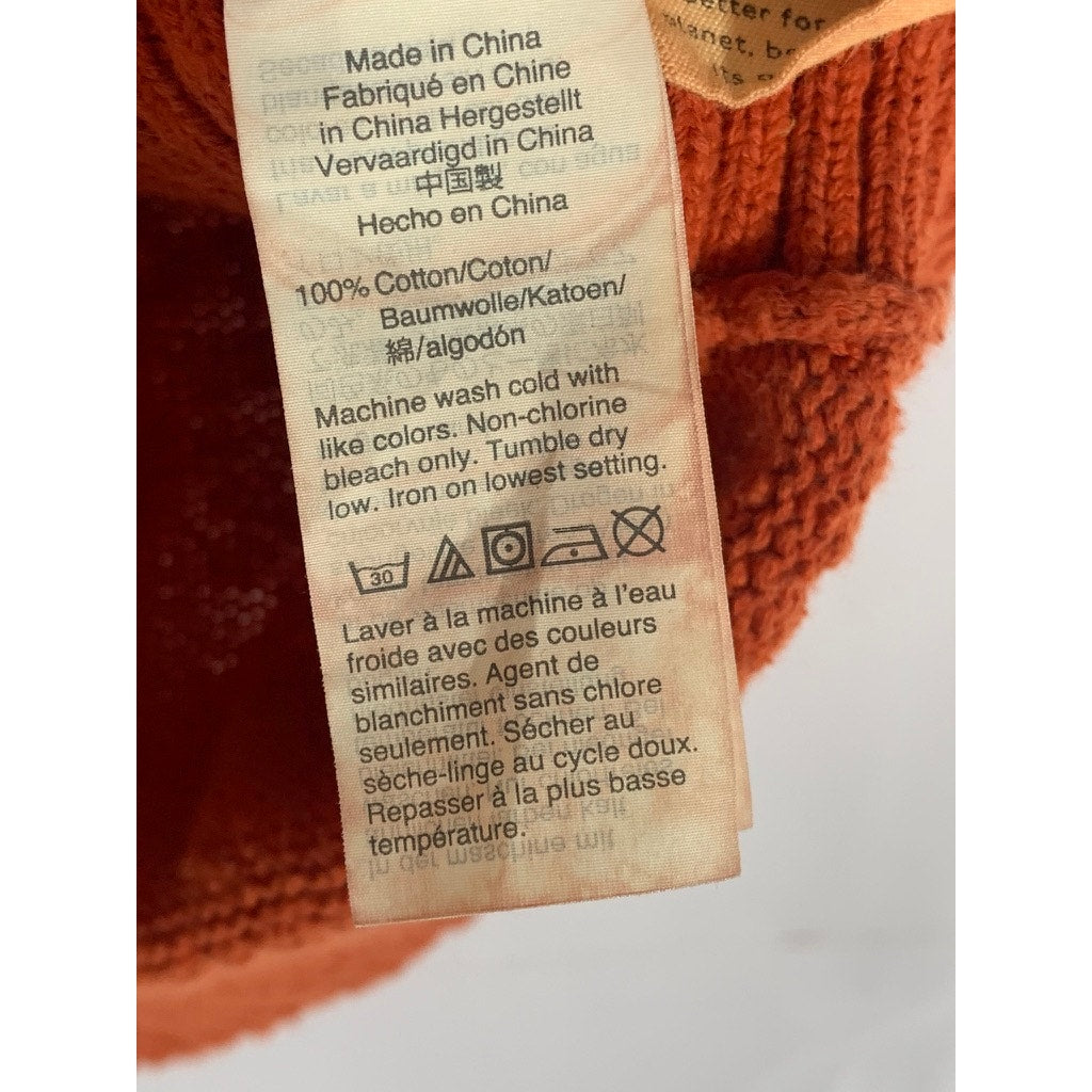 MADEWELL Women's Orange Rowe Button-Front Knit Sweater Tank Top SZ M