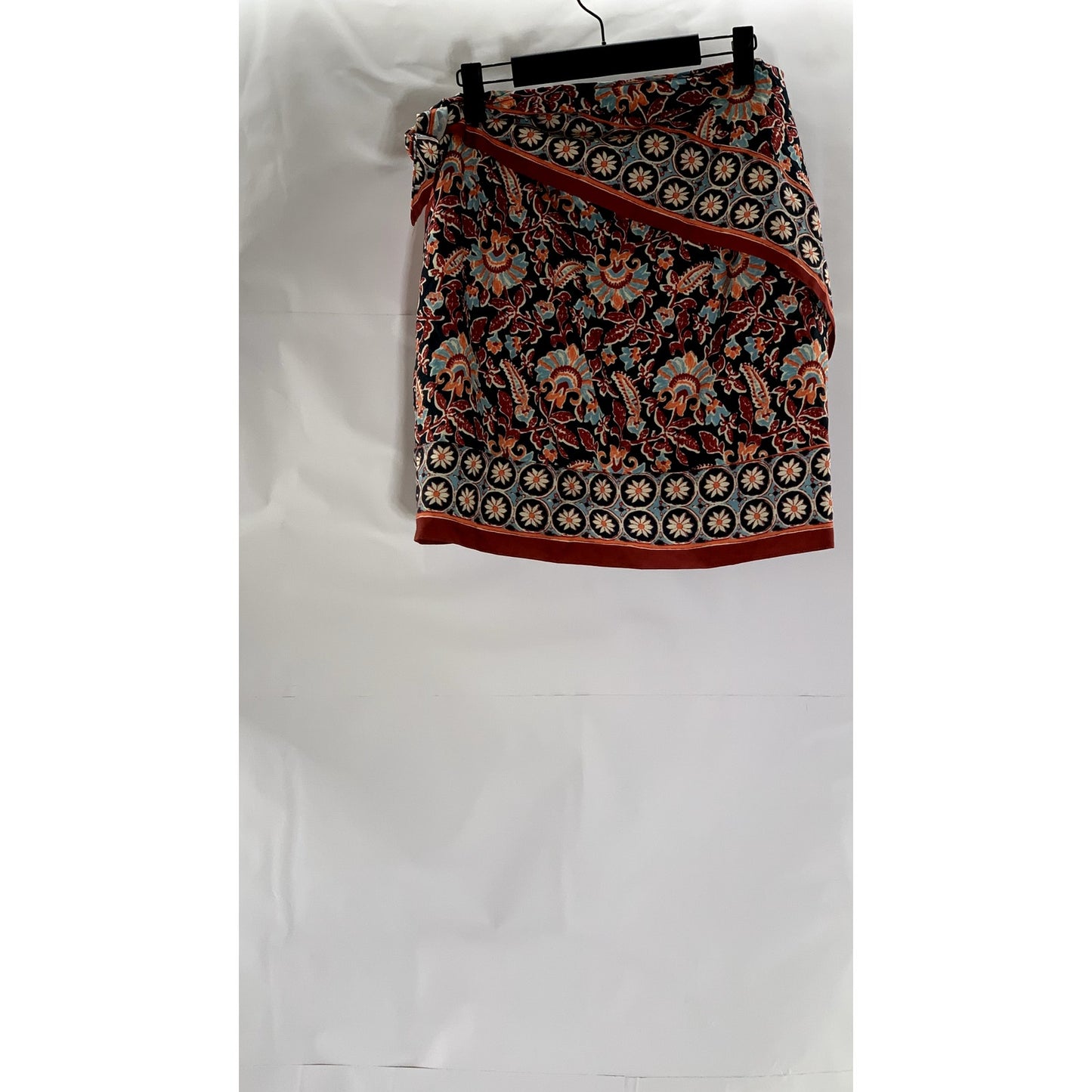 SHEIN Women's Black/Multi Printed Lightweight Mini Wrap Skirt SZ One Size
