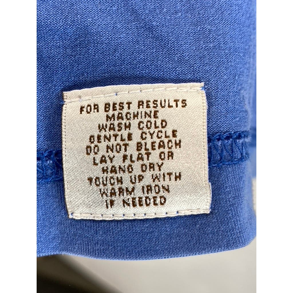 PETER MILLAR Men's Blue Vintage Three-Button Short Sleeve Polo Shirt SZ M
