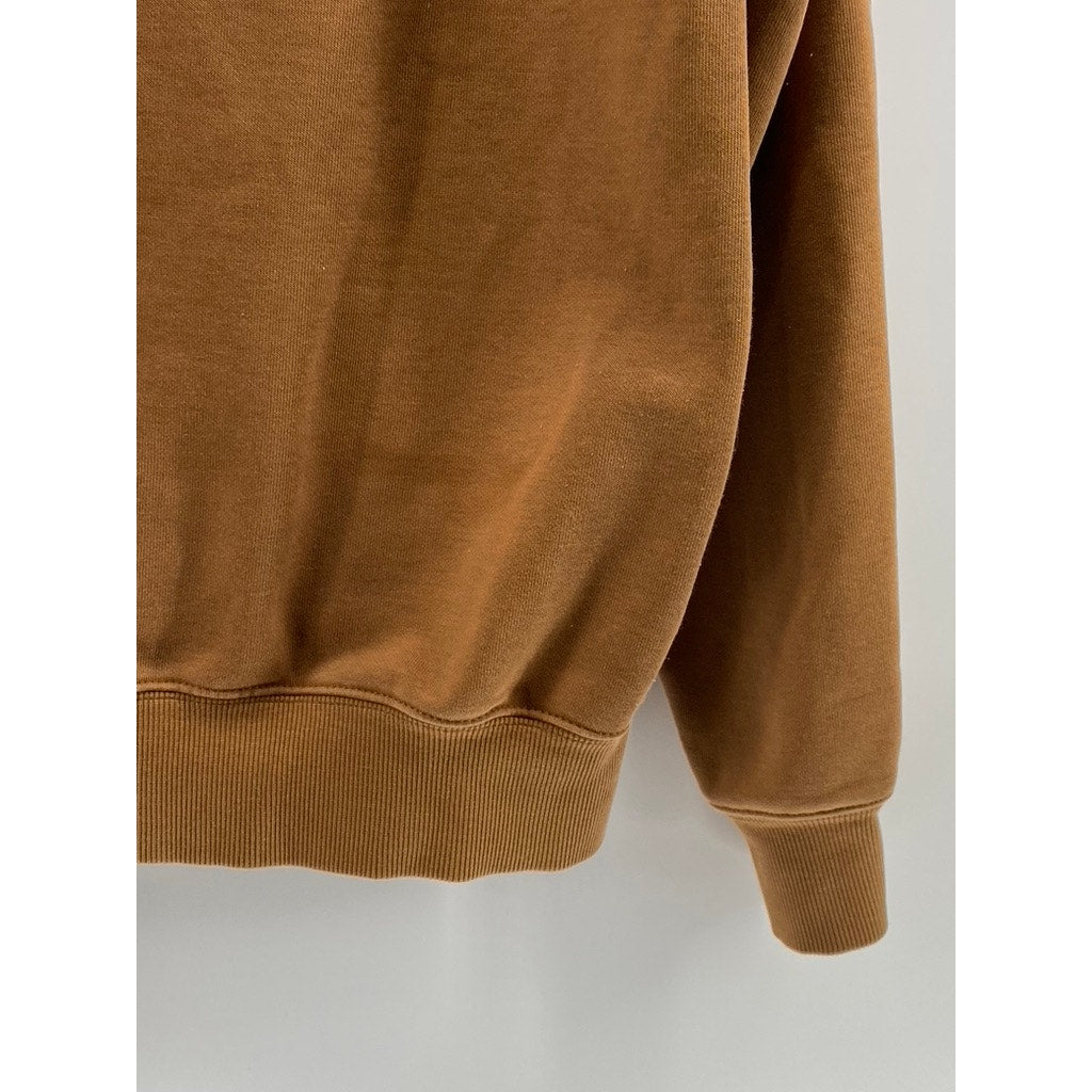 CARHARTT WIP Men's Brown Crewneck Logo Casual Pullover Sweatshirt SZ S