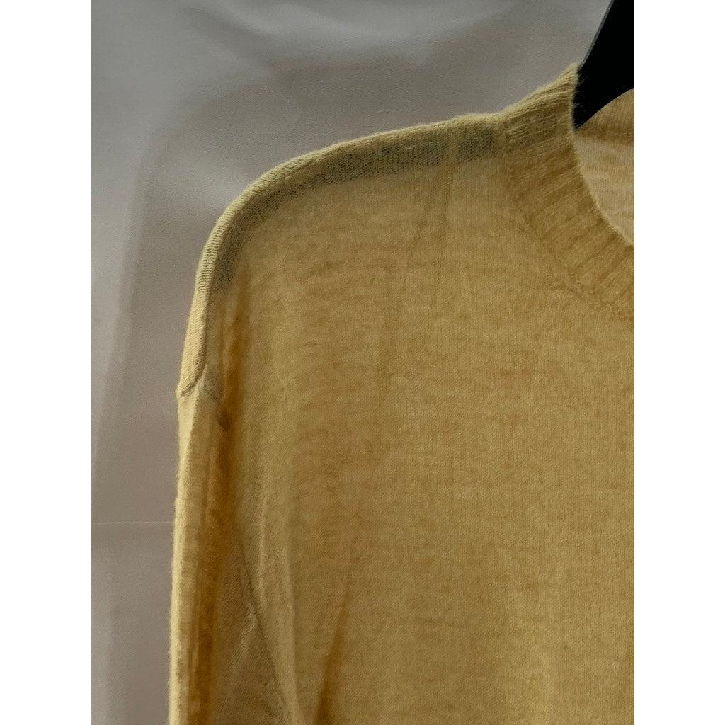 ZARA Women's Tan Crewneck Knit Wool-Blend Pullover Sweater SZ M