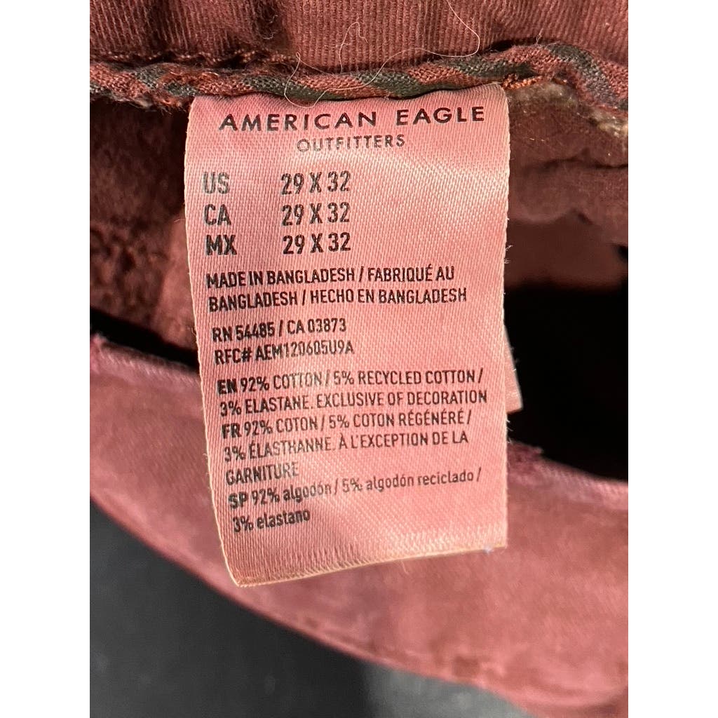 AMERICAN EAGLE OUTFITTERS Men's Brown Corduroy Slim-Fit Pants SZ 29X32