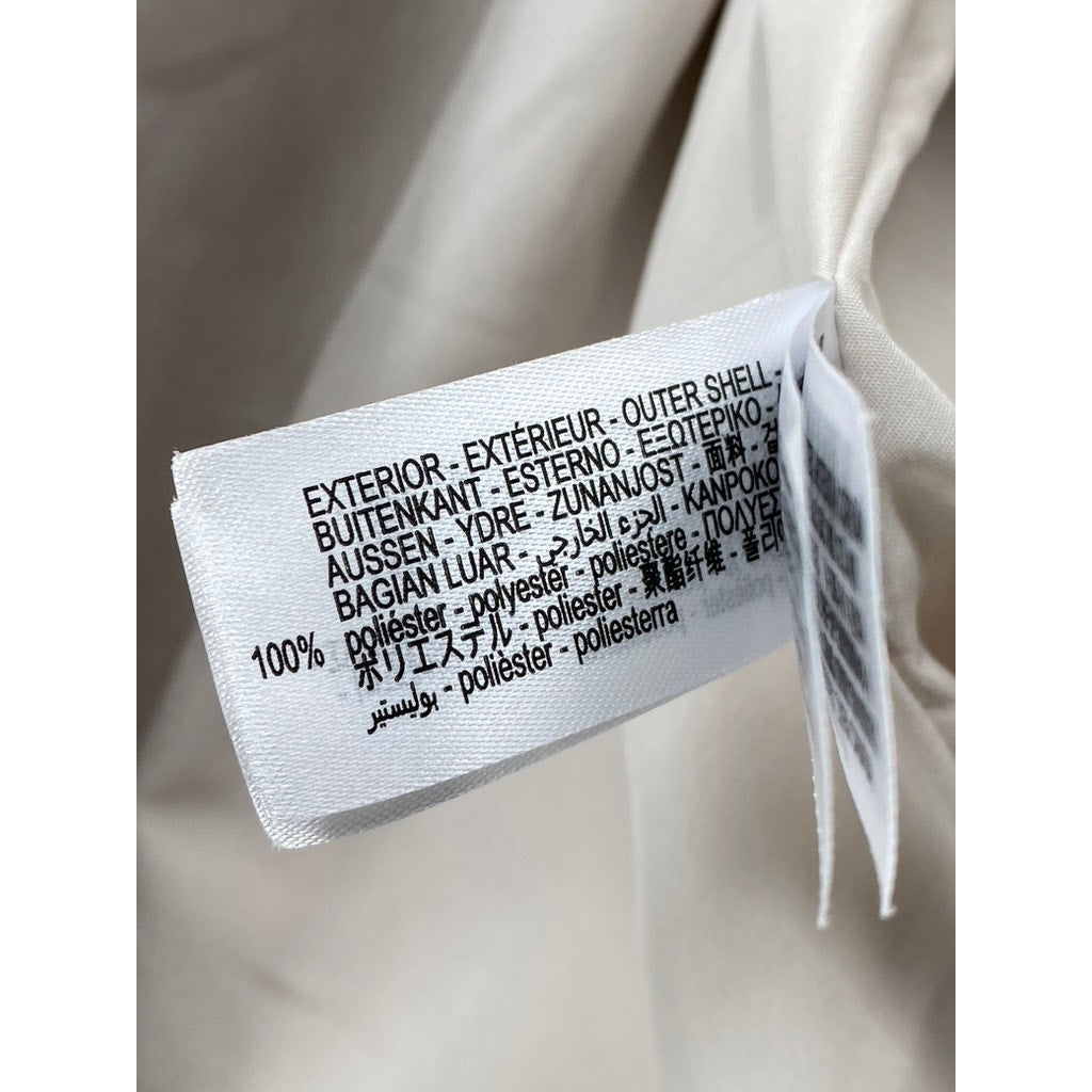 ZARA Women's Soft Ecru Beige Snap-Button Cropped Jacket SZ XS