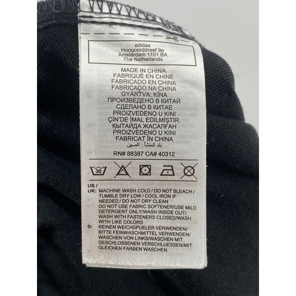 ADIDAS Men's Black Elastic Waist Pull-On Relaxed Active Sweatpants SZ L