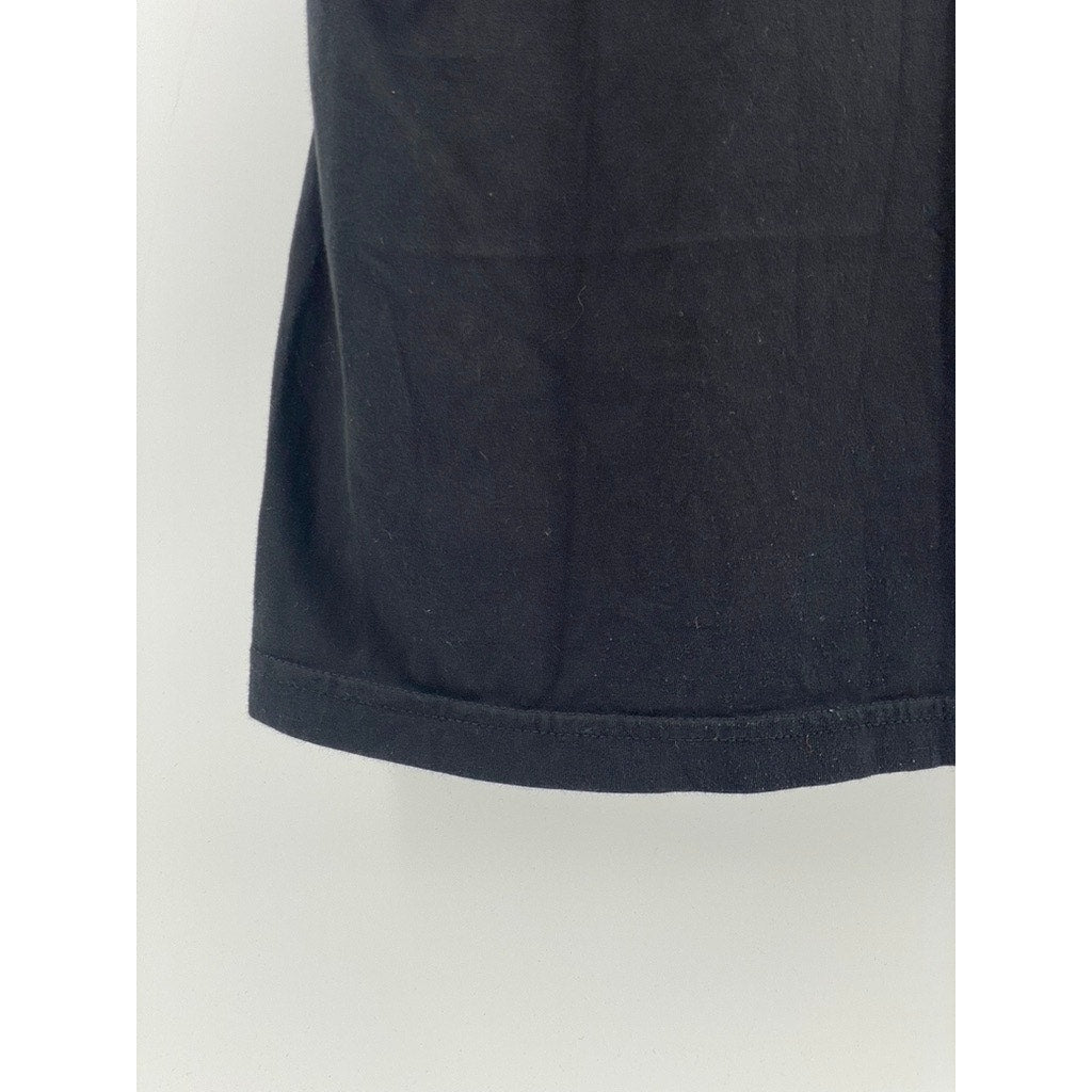 AMERICAN APPAREL Men's Black Solid Crewneck Short Sleeve Classic T-Shirt SZ S