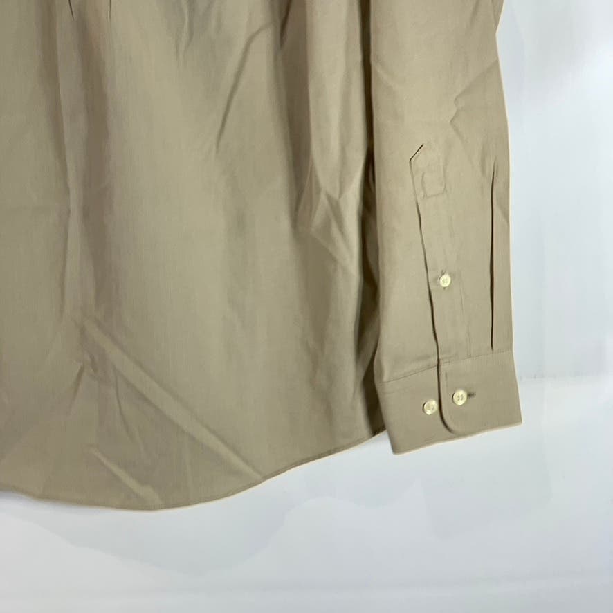 JOSEPH & FEISS Men's Beige Textured Non-Iron Button-Up Dress Shirt SZ 15.5-34/35