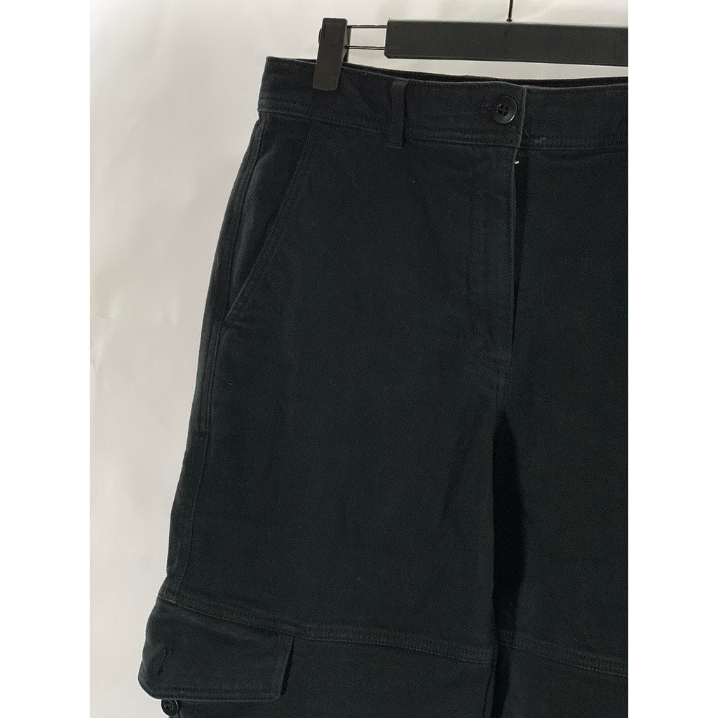 ARITZIA WILFRED FREE Women's Black Solid Cargo Straight-Leg Pants SZ 6