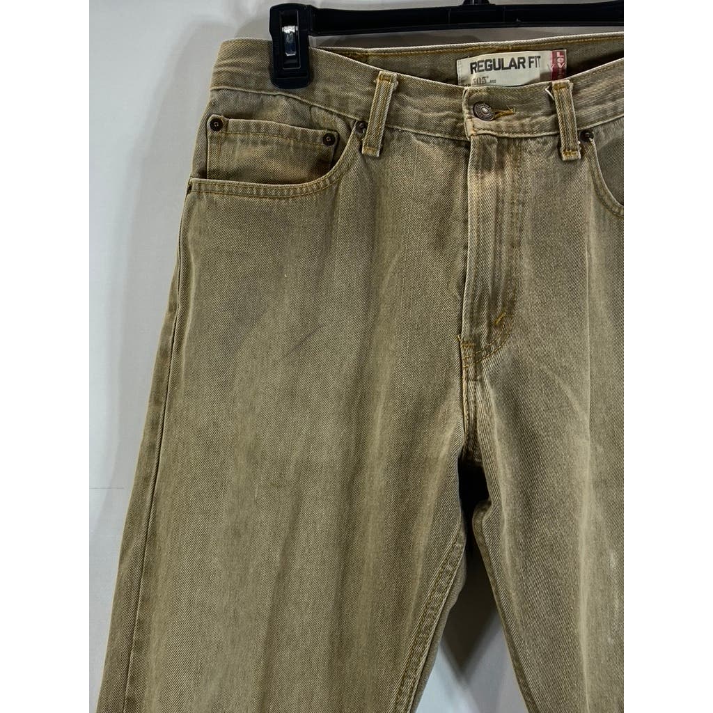 LEVI'S Men's Tan 505 Regular-Fit Five-Pocket Jeans SZ 32X30