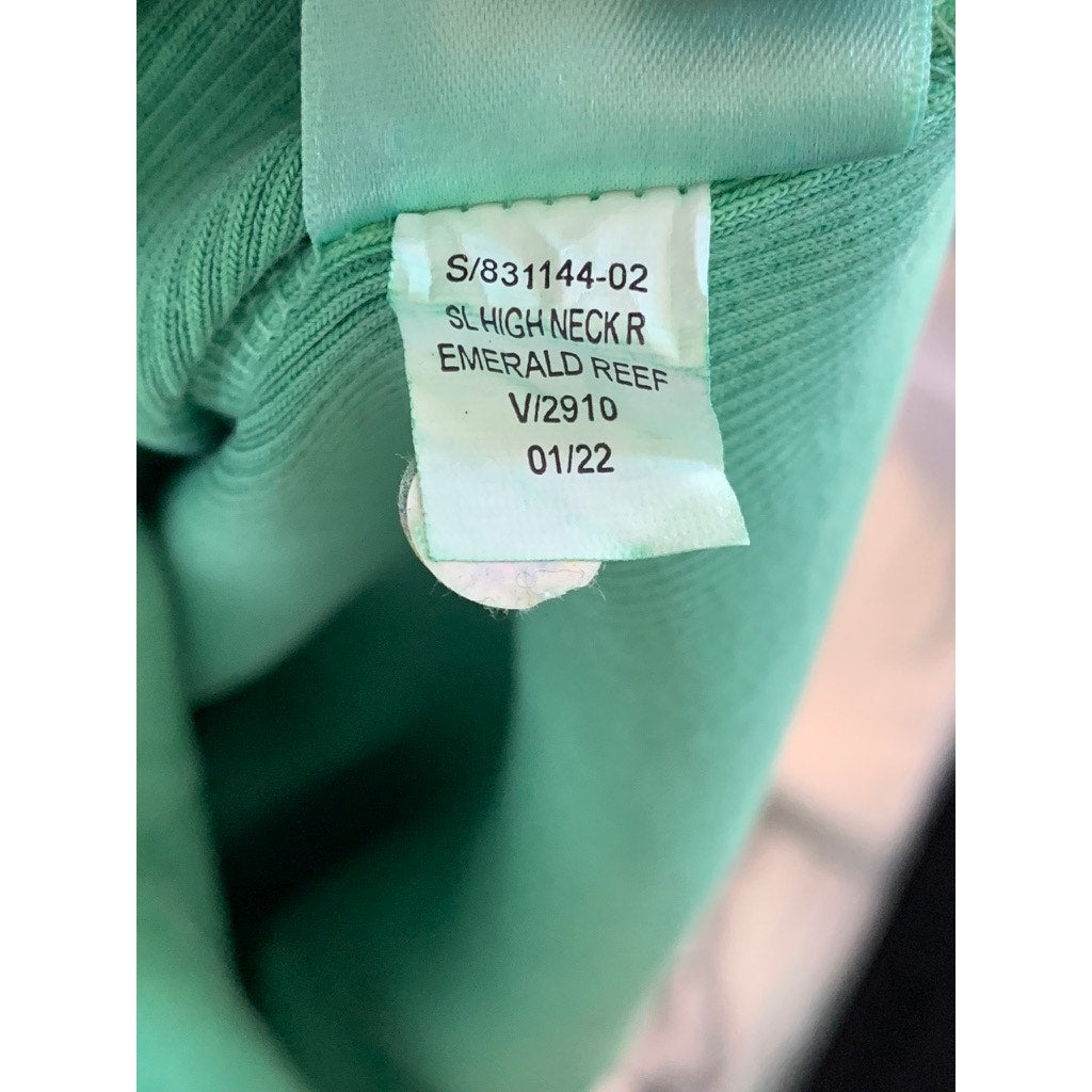 OLD NAVY Women's Green Emerald Reef Ribbed High-Neck Sleeveless Dress SZ M