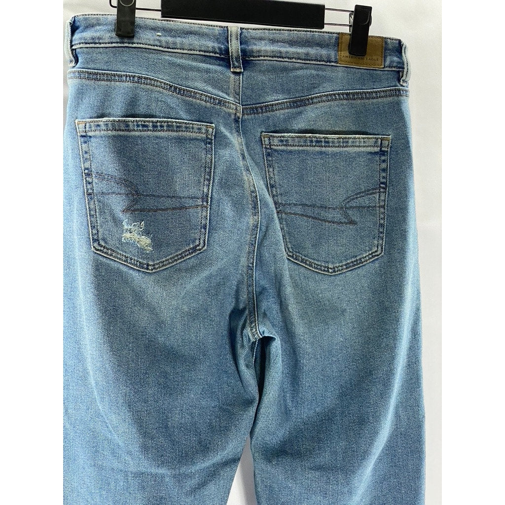 AMERICAN EAGLE Women's Light Blue Regular-Fit Slim-Fit Five-Pocket Jean SZ 8