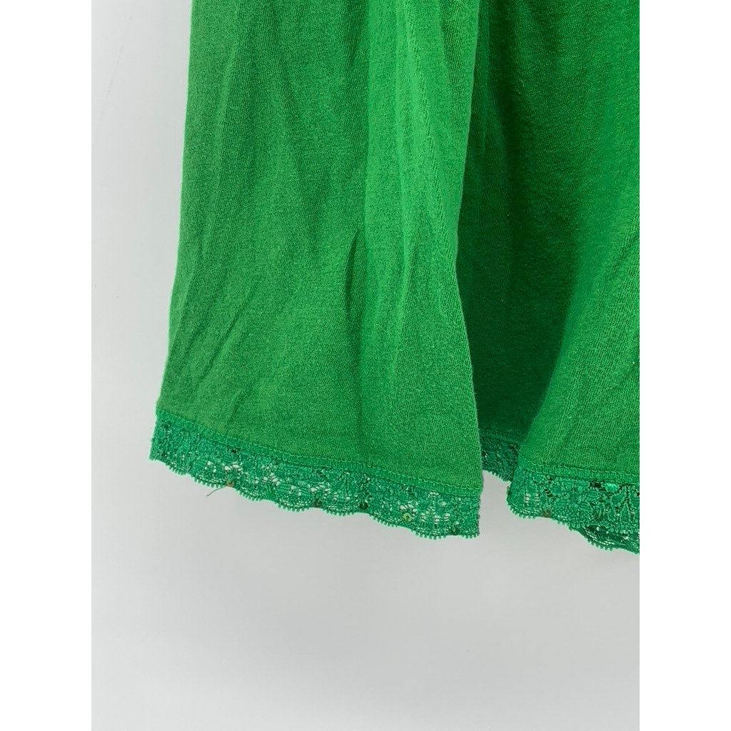 THE ORIGINAL ARIZONA Women's Dark Green Smocked Strapless A-Line Mini Dress SZ M