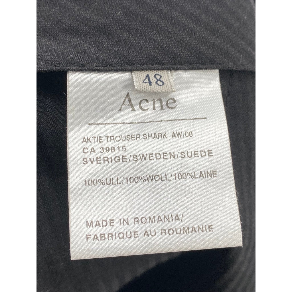 ACNE Men's Charcoal Wool Aktie Straight-Leg Pants SZ 48(US32)