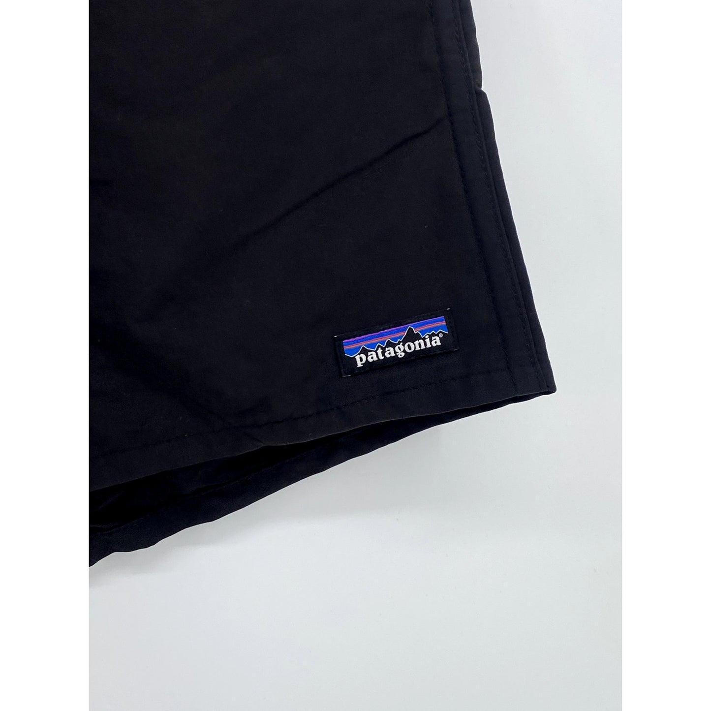 PATAGONIA Men's Black Solid Elastic Waist 5" Pull-On Mesh Baggies Shorts SZ 2XL