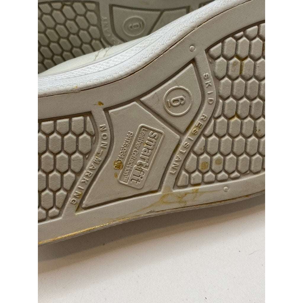 SMARTFIT Infant White Casual Lace-Up Round-Toe Skid Resistant Sneakers SZ 6