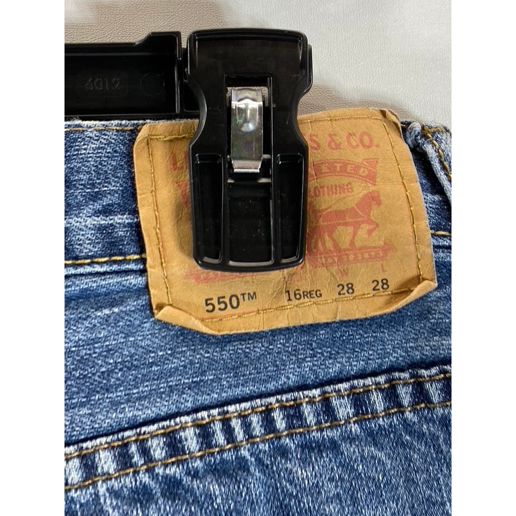 LEVI'S Men's Medium Wash Faded 550 Relaxed Fit Denim Jeans SZ 28X28