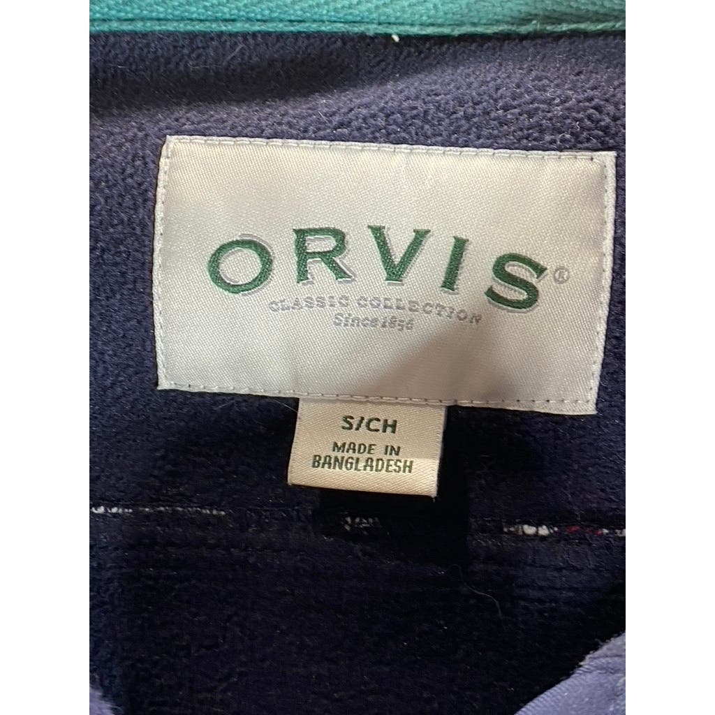 ORVIS Women's Red/Navy Plaid Fleece Lined Flannel Pinnacle Shirt Jacket SZ S
