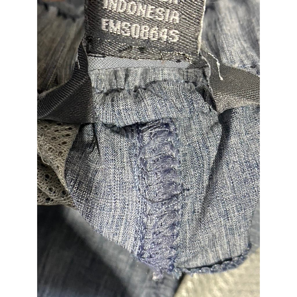 EDDIE BAUER Men's Blue Denim Chambray Pull On Drawstring Shorts SZ M