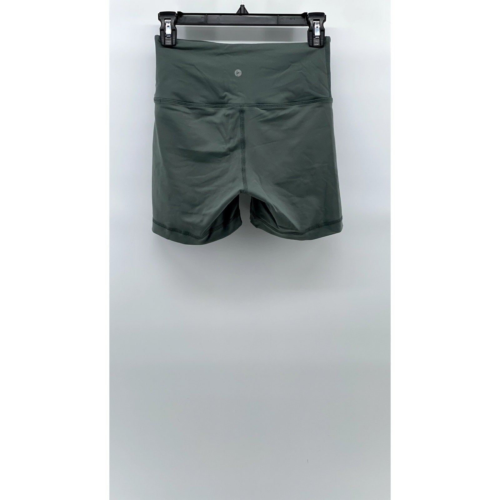 90 DEGREE BY REFLEX Women's Green Solid High-Rise Pull-On Bike Shorts SZ XS