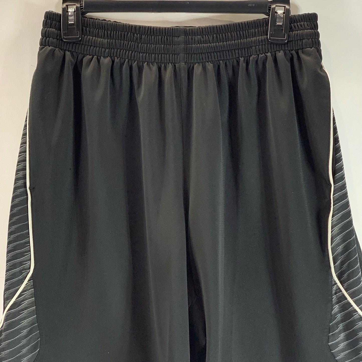 ADIDAS Men's Black Edge Shookwave Elastic Waist Pull-On Basketball Shorts SZ M