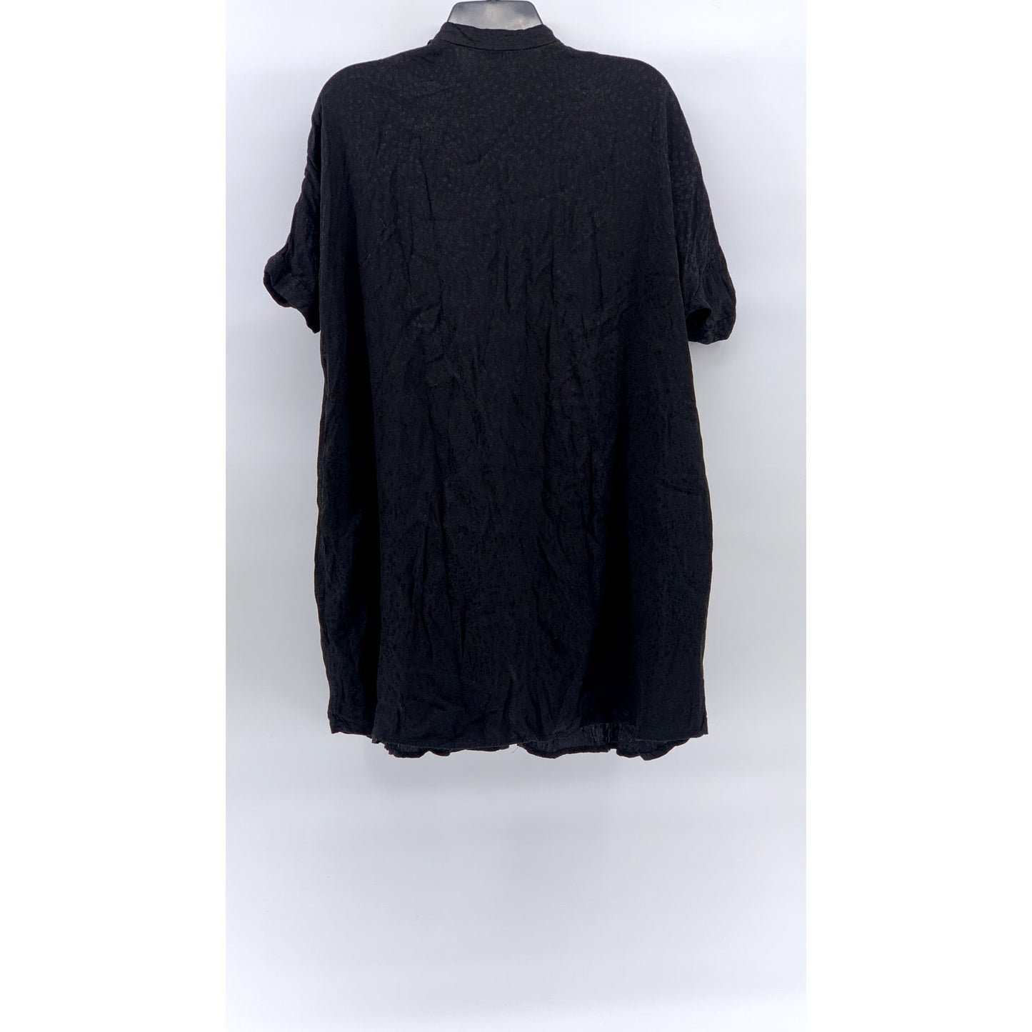 & OTHER STORIES Women's Black Animal Print Button-Up Mini Shirt Dress SZ 4