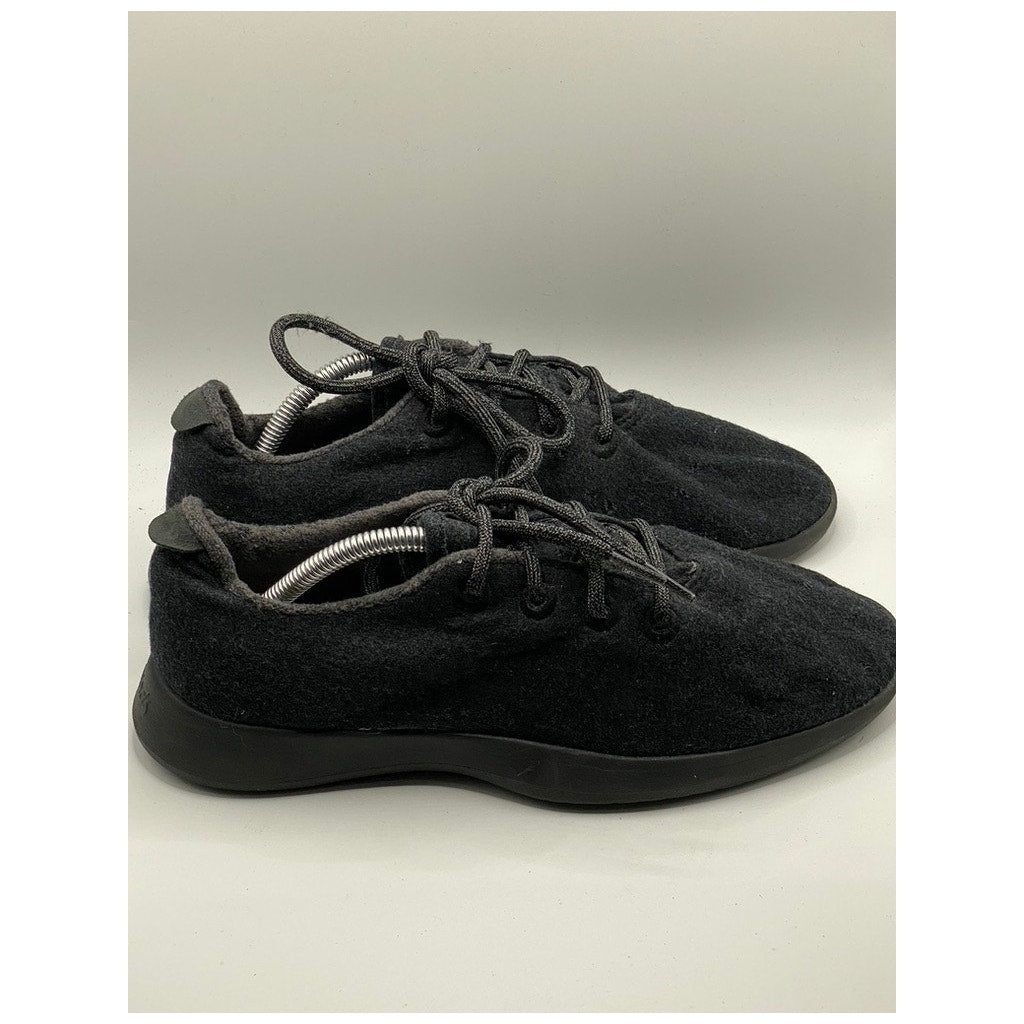 ALLBIRDS Women's Black Wool Lace-Up Lightweight Round-Toe Sneakers SZ 10