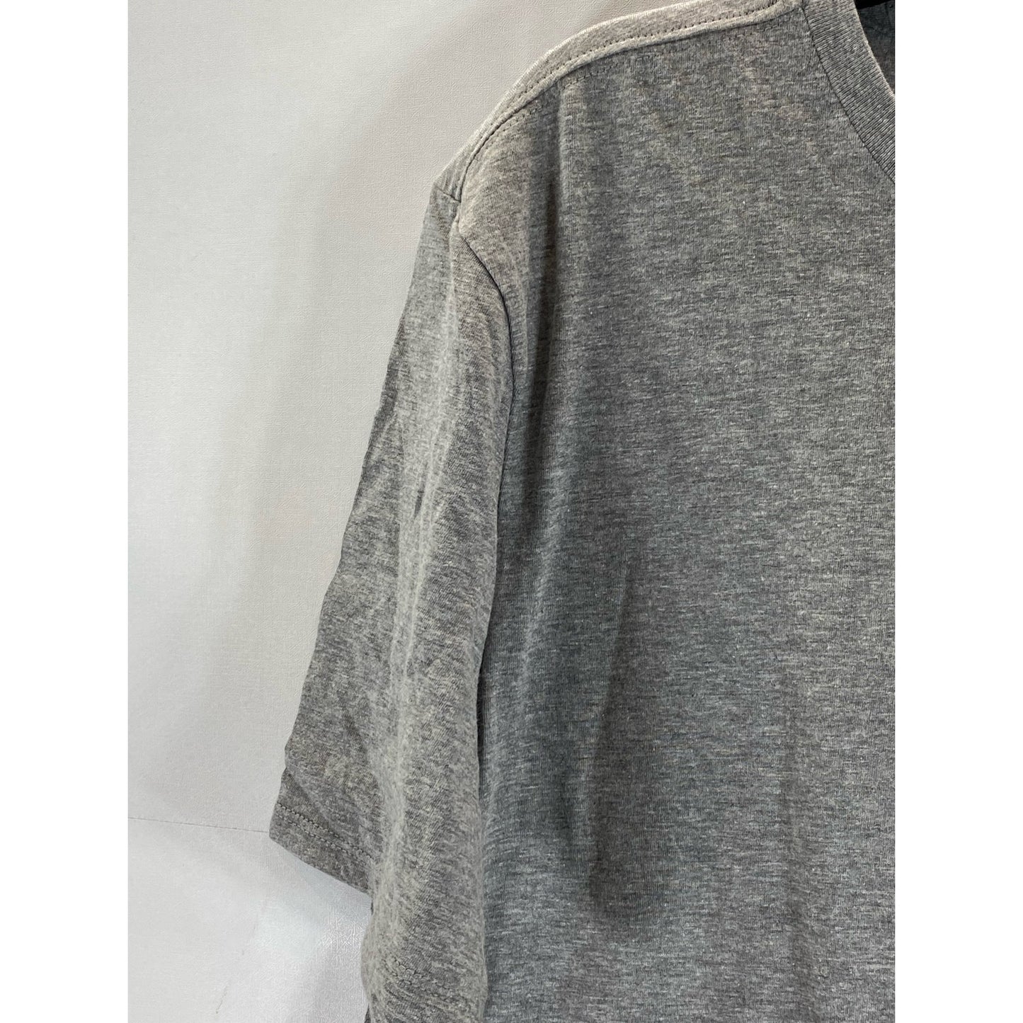 NIKE Men's Gray Crewneck Athletic-Cut Short Sleeve Shirt SZ L