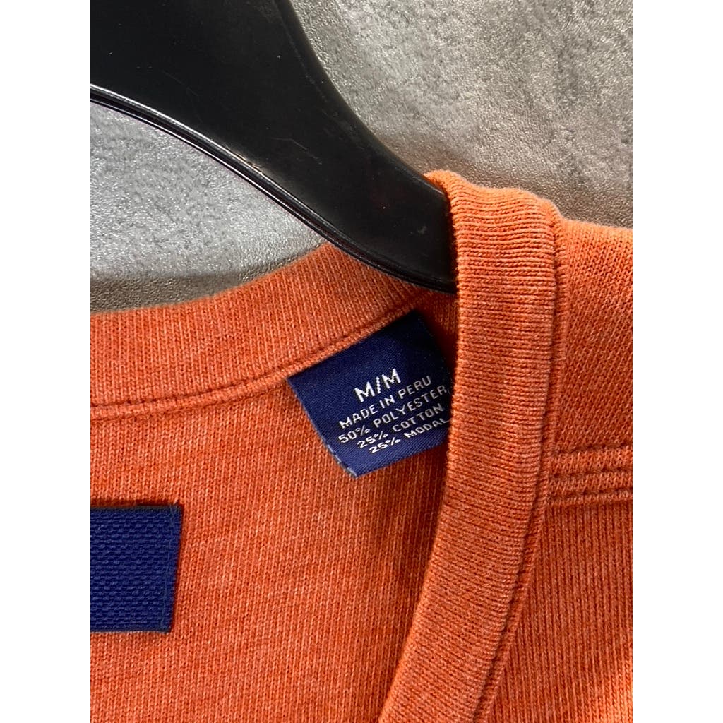 TOMMY BAHAMA Men's Orange V-Neck Long Sleeve Pullover T-Shirt SZ M