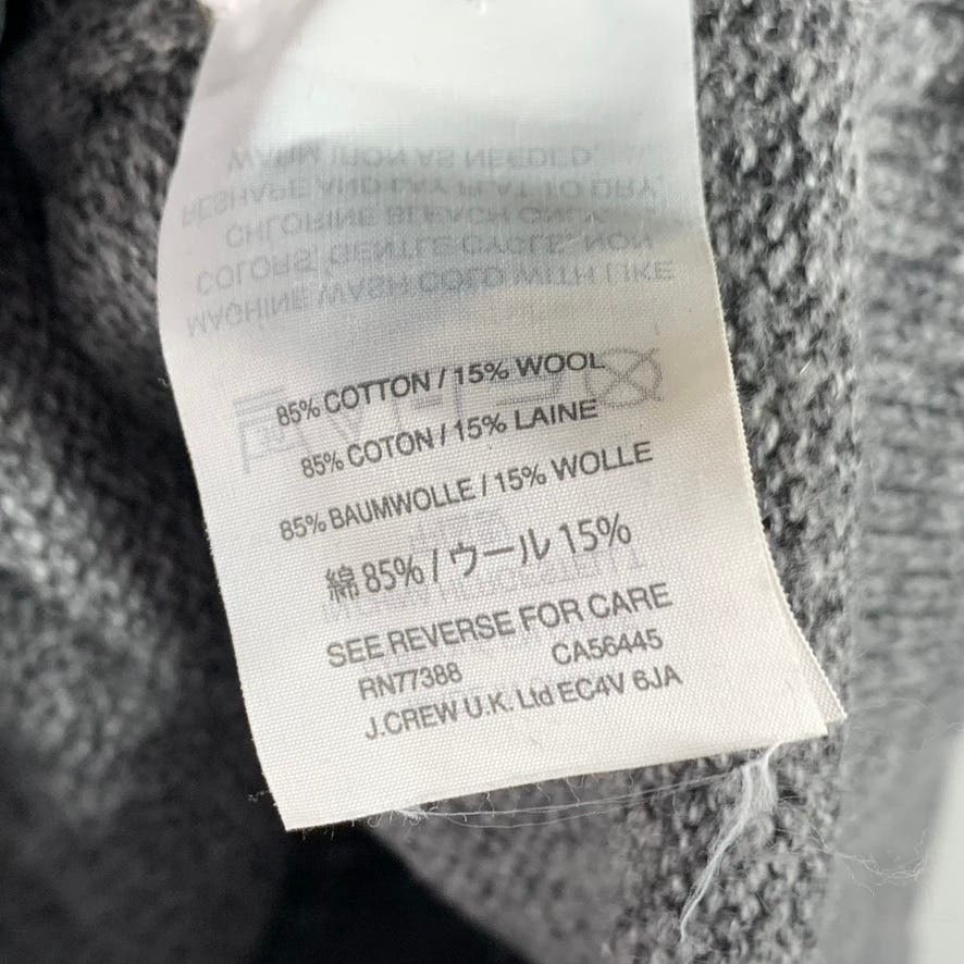 J.CREW Men's Grey Heather Crewneck Cotton/Wool Pullover Sweater SZ S