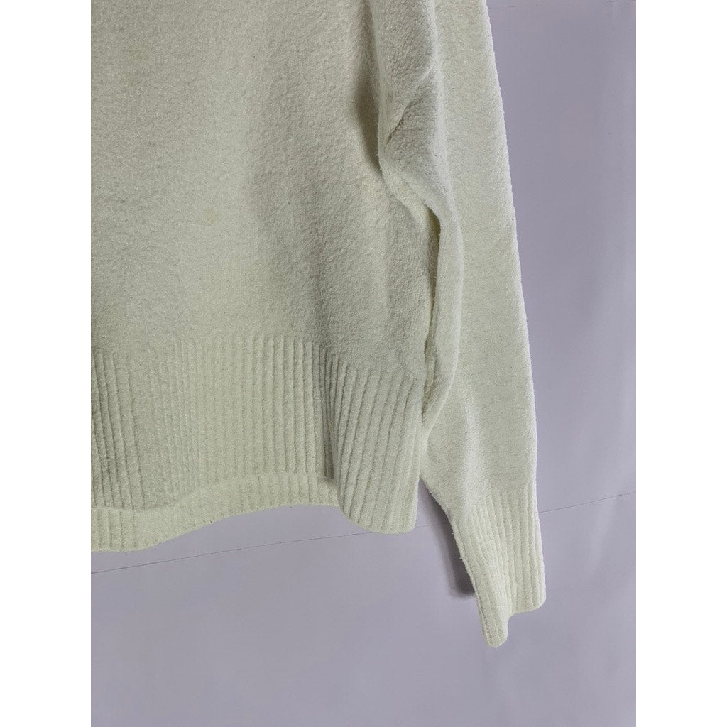 PARIS ATELIER & OTHER STORIES Women's Cream Mock-Neck Knit Sweater SZ XS