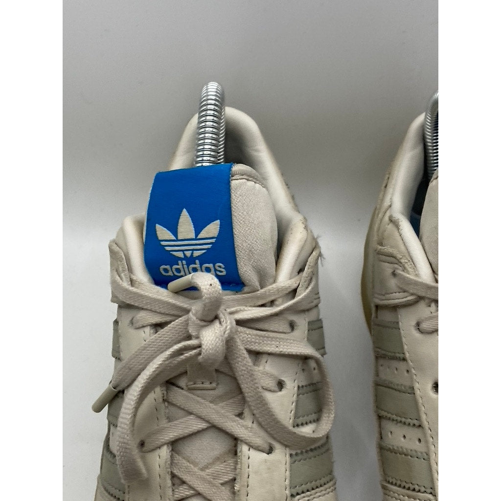 ADIDAS Men's White Talc Sesame Forum Low Lace-Up Sneakers SZ 7