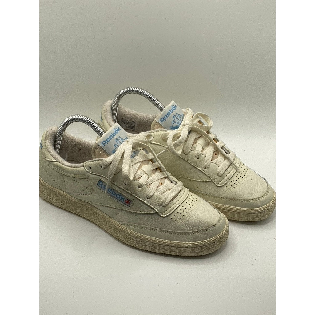 REEBOK Women's Chalk-Blue Classic Club C 85 Vintage Lace-Up Sneakers SZ 6.5