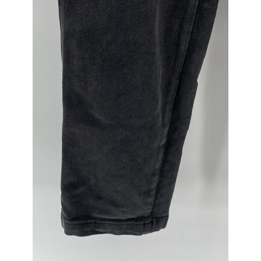 AND NOW THIS Women's Black Relaxed-Fit Straight-Leg Denim Utility Jeans SZ 30