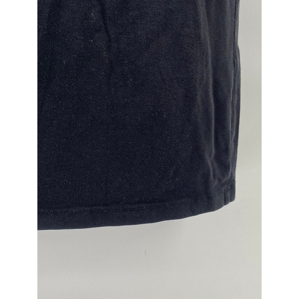 HUEL Men’s Black Logo Crewneck Regular-Fit Short Sleeve Casual T-Shirt SZ L