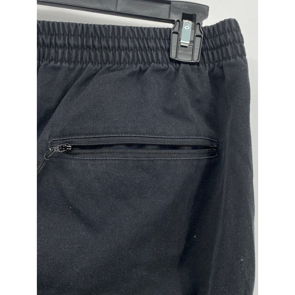 ADIDAS Men's Black Elastic Waist Pull-On Relaxed Active Sweatpants SZ L