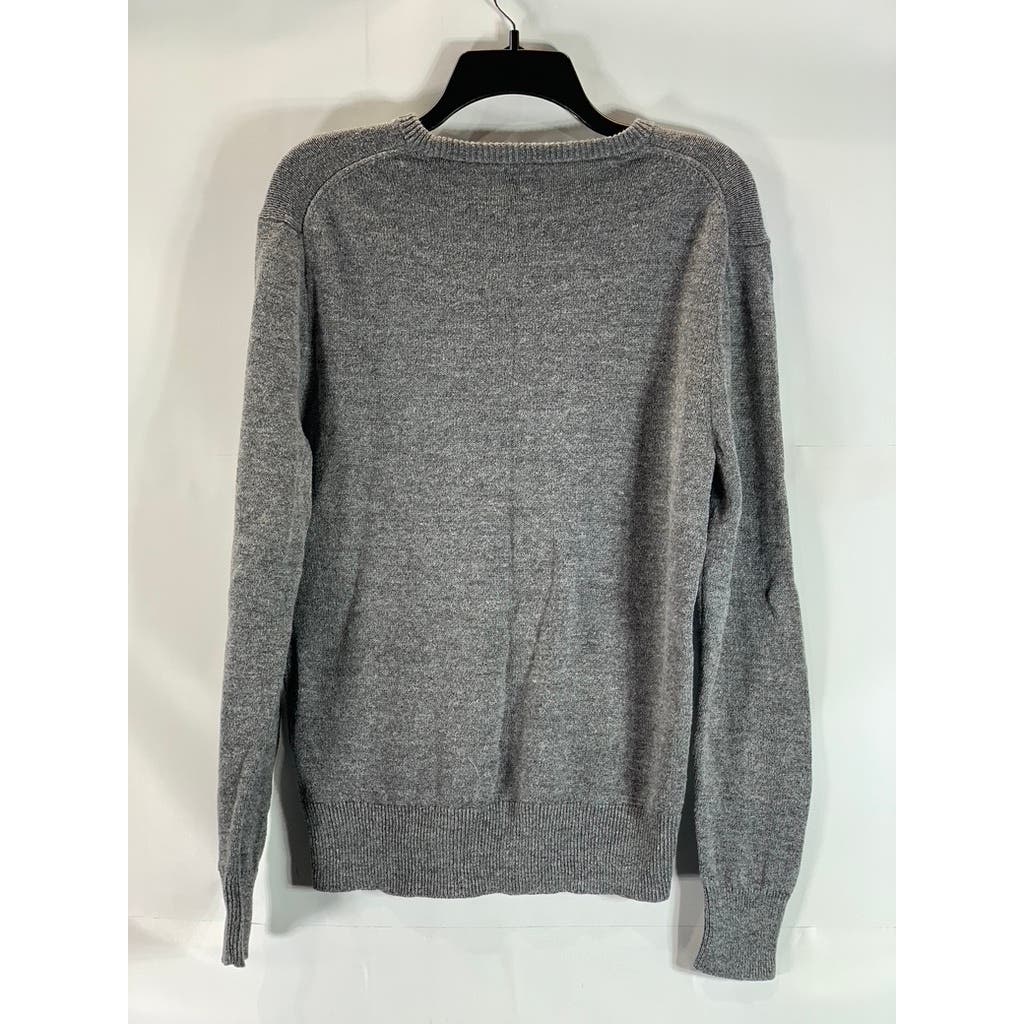 J.CREW Men's Grey Heather Crewneck Cotton/Wool Pullover Sweater SZ S