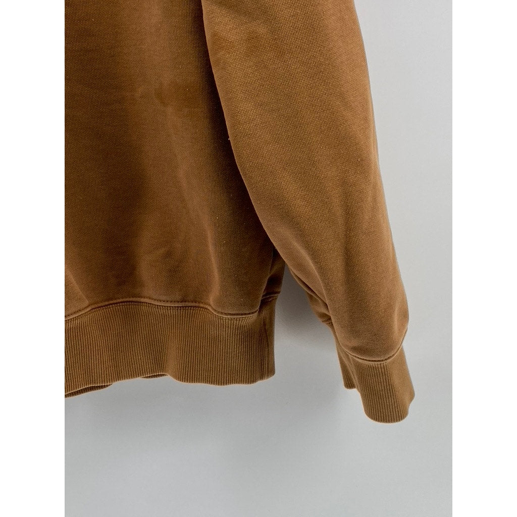 CARHARTT WIP Men's Brown Crewneck Logo Casual Pullover Sweatshirt SZ S