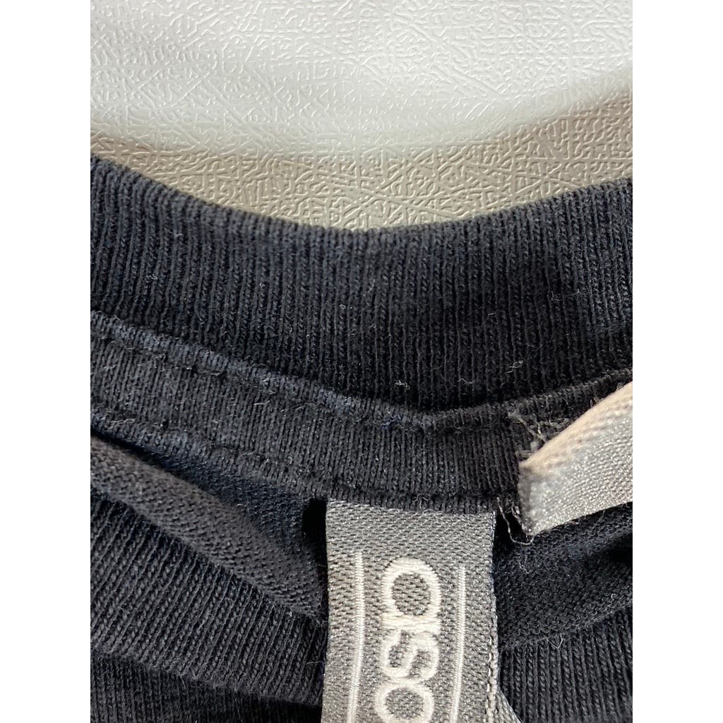 ASOS Men's Black Solid Crewneck Graphic Short Sleeve T-Shirt SZ M