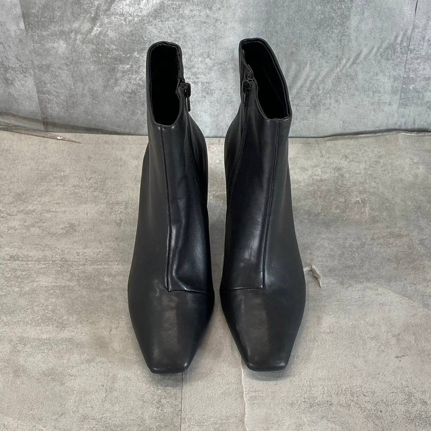 ALFANI Step N' Flex Women's Black Faux-Leather Terrie Side-Zip Booties SZ 7.5