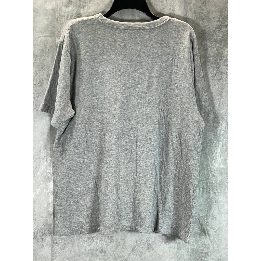 GUSTIN Men's Grey Heather Crewneck Short-Sleeve T-Shirt SZ 2XL