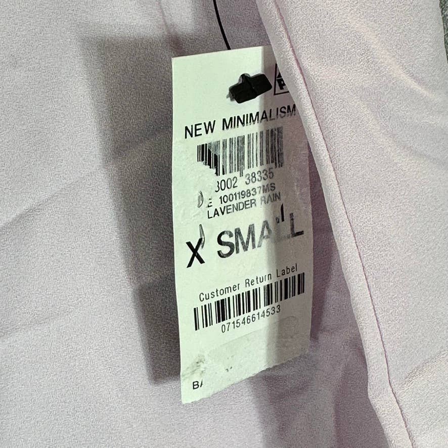 ALFANI Women's Lilac Color-Block Shoulder Short-Sleeve Top SZ XS