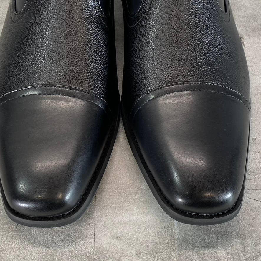 VANCE CO. Men's Wide Width Black Faux-Leather Alex Pull-On Dress Boots SZ 11W